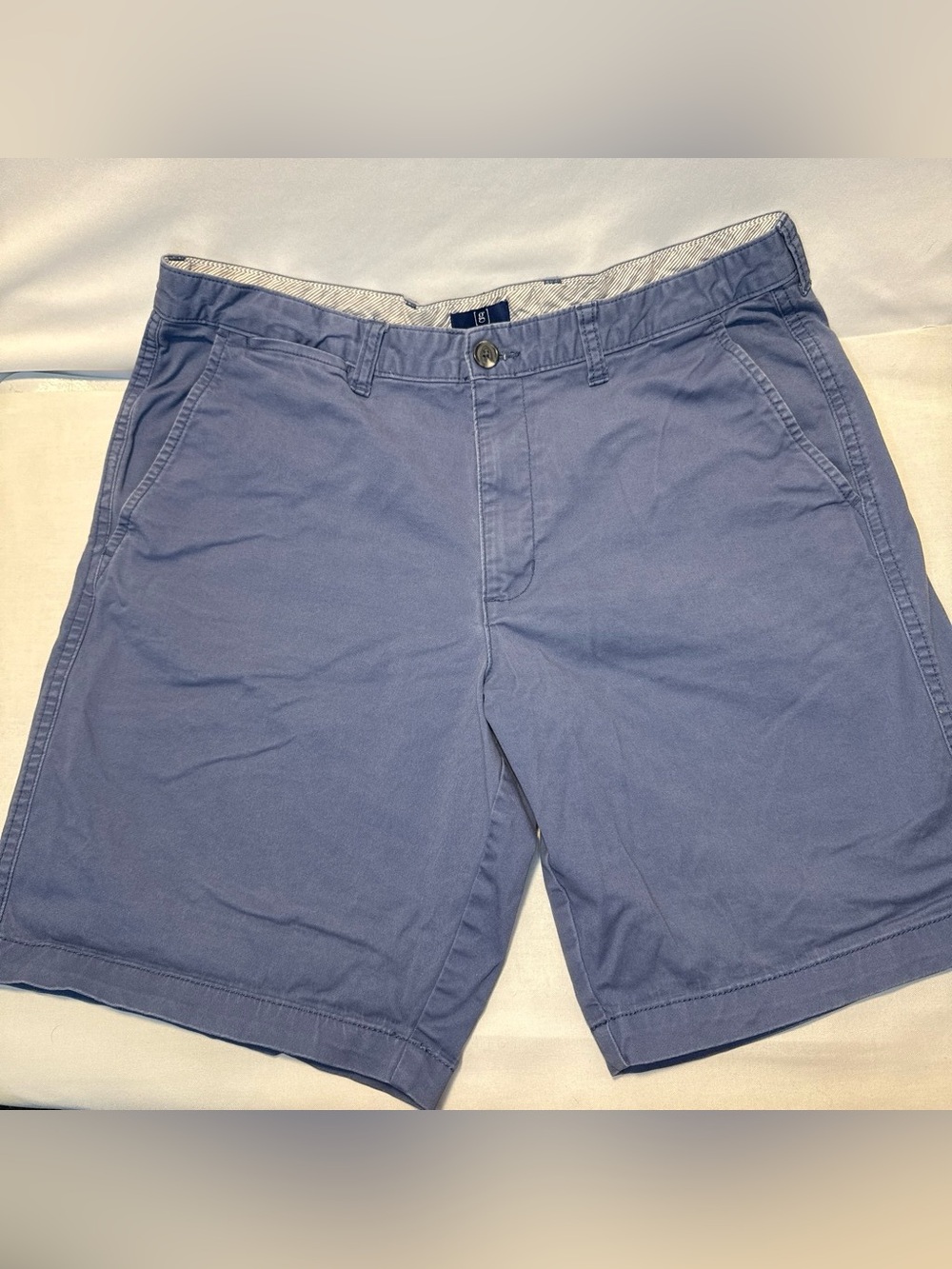 George Slate Blue Flat Front Men's Shorts. Size 36